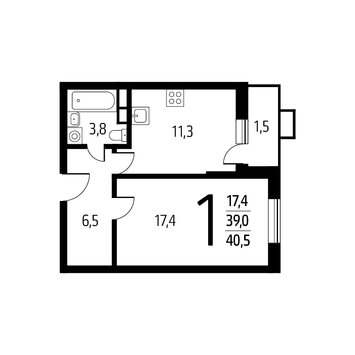 Купить 1-комнатную квартиру в Ватутинках от застройщика | Новостройки в ...